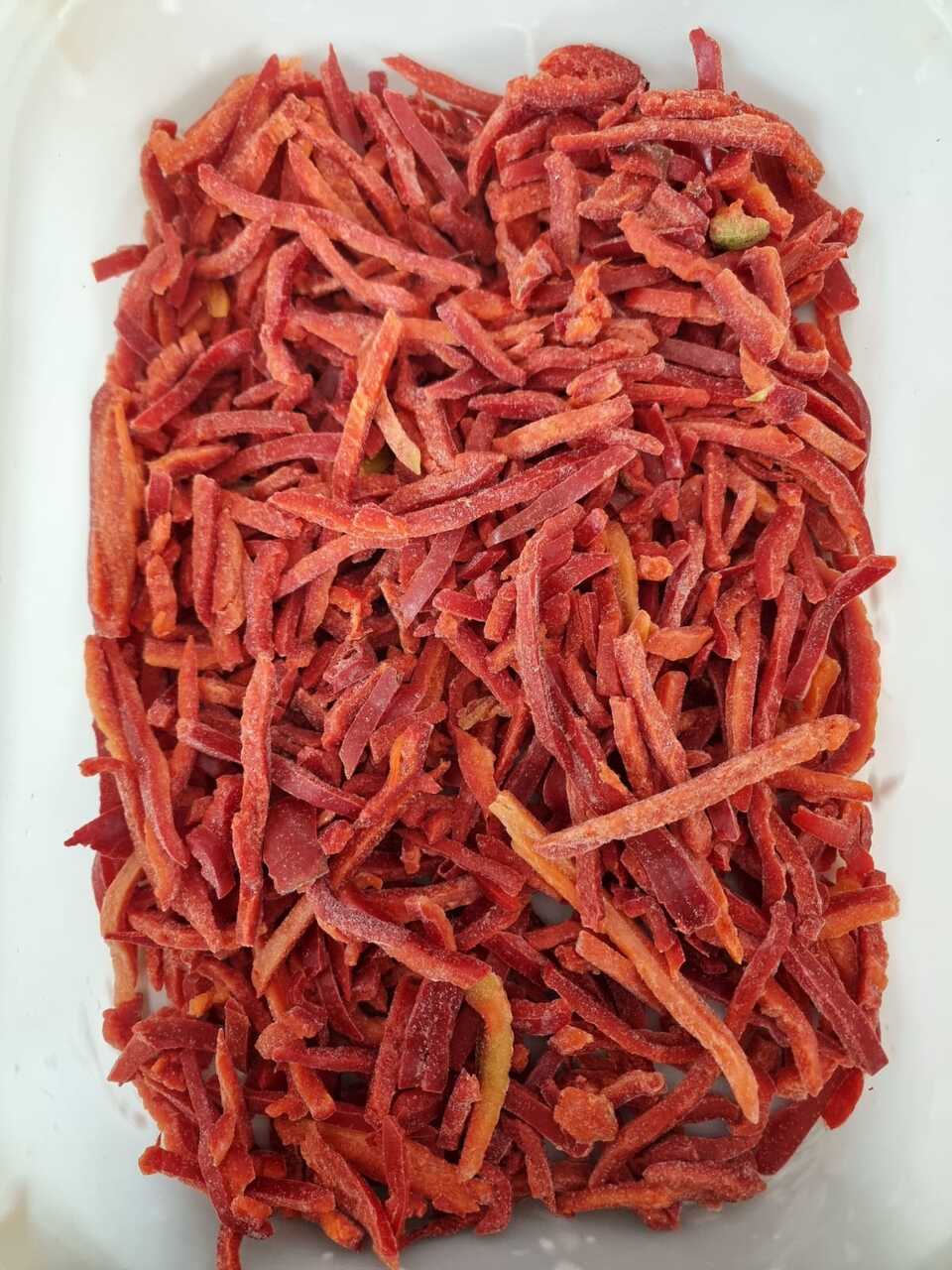 Frozen ( IQF ) vegetables - Red peppers Sliced  Image
