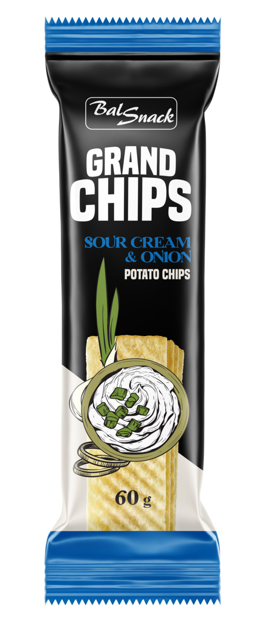 Grand Chips sour cream and onion flavoured 60g Image