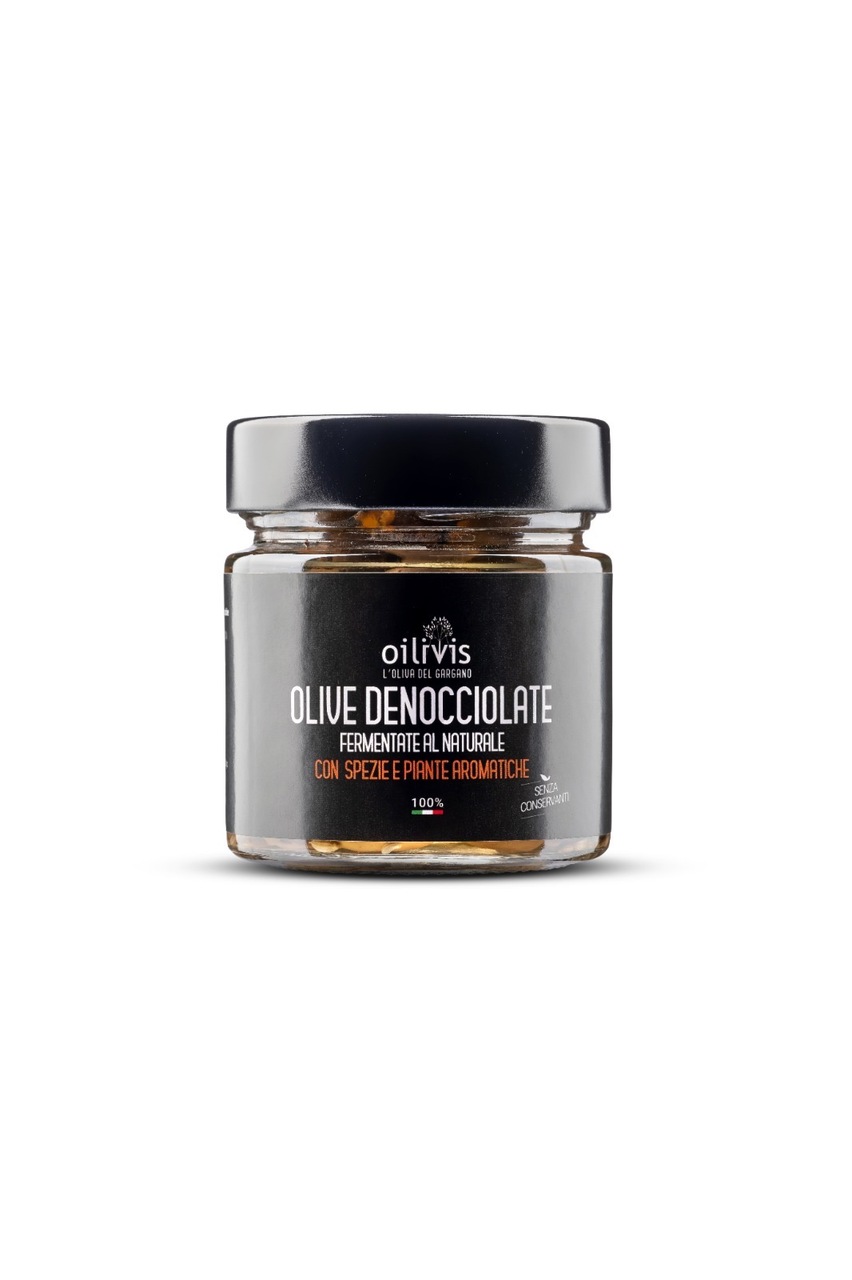 Oilivis PITTED OLIVES WITH SPICES AND AROMATIC PLANTS Image