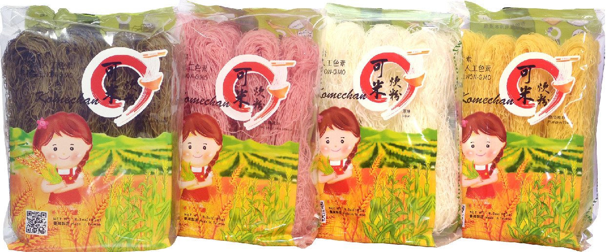可米炊粉 Komechan Rice noodle( plain, chlorella, pumpkin, red rice yeast flavor) Image