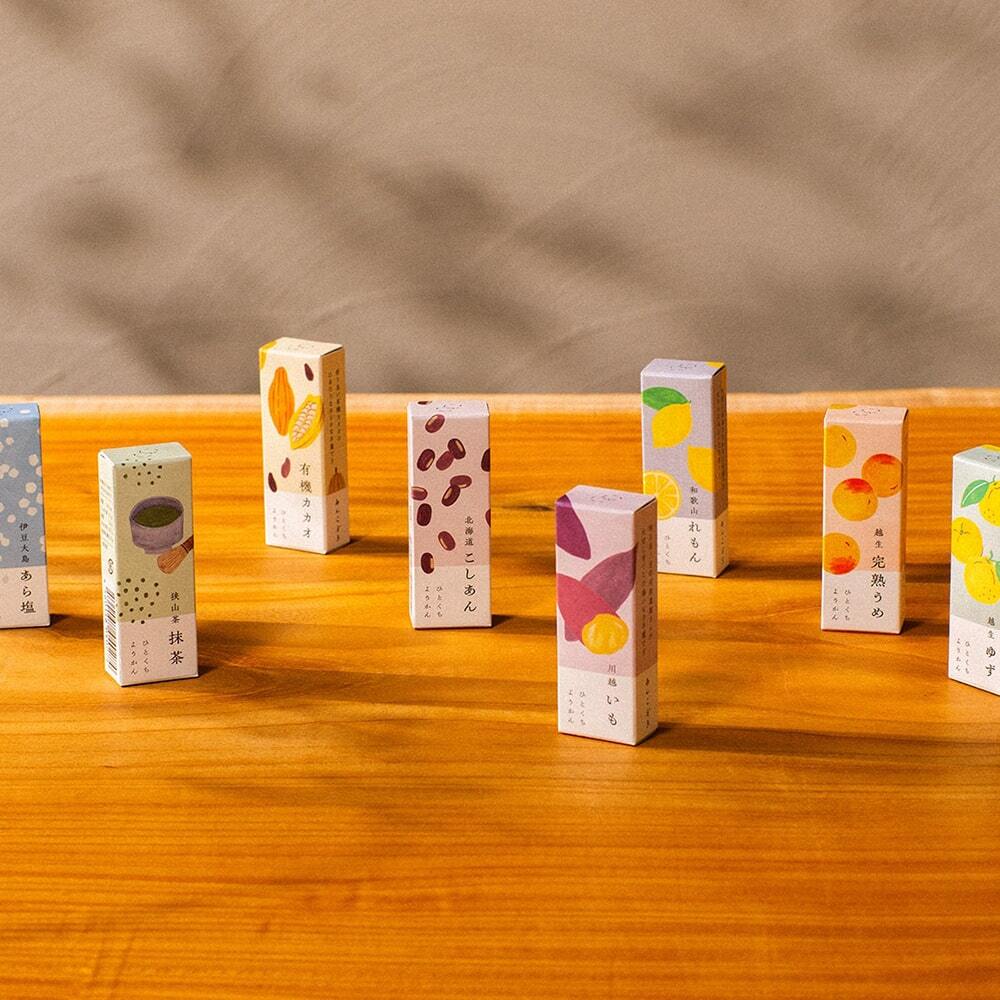 あんこどき  ひとくちようかん （こし、いも、抹茶、ゆず、塩、カカオ） イメージ