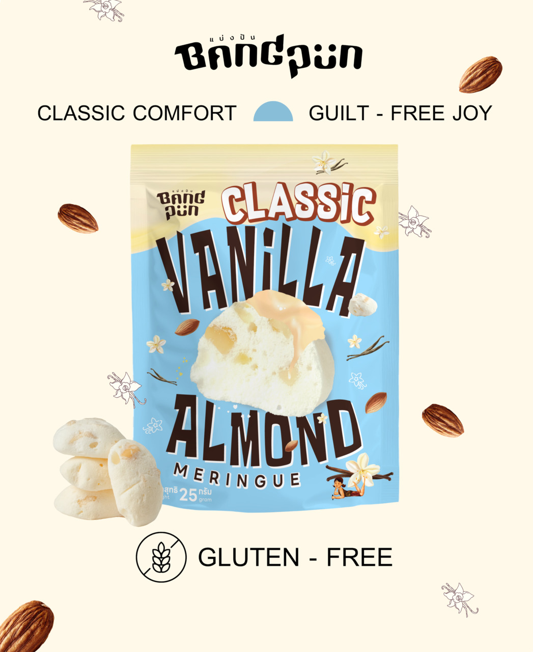 BANGPUN MERINGUE CLASSIC VANILLA ALMOND FLAVOUR 25G Image