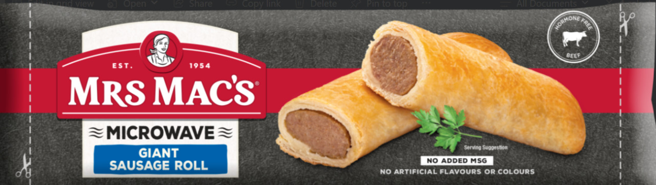 Mrs Mac's Microwave Giant Sausage Roll Image