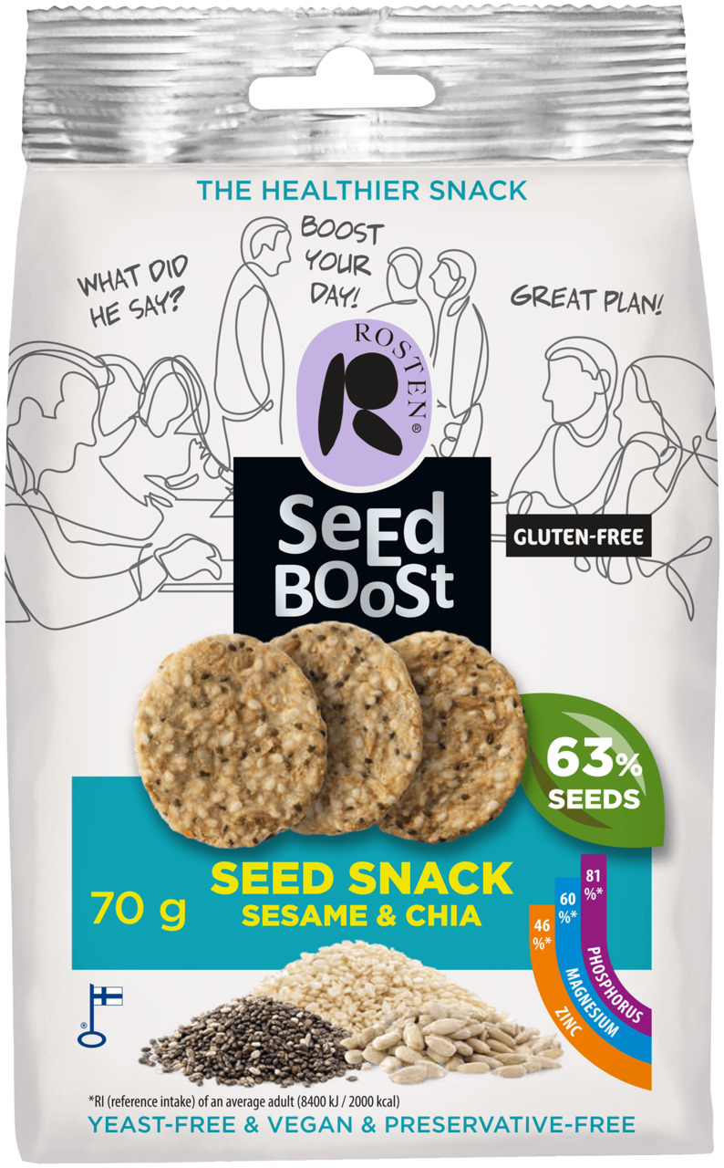 Rosten Seedboost Sesame & Chia Seed Snack Image