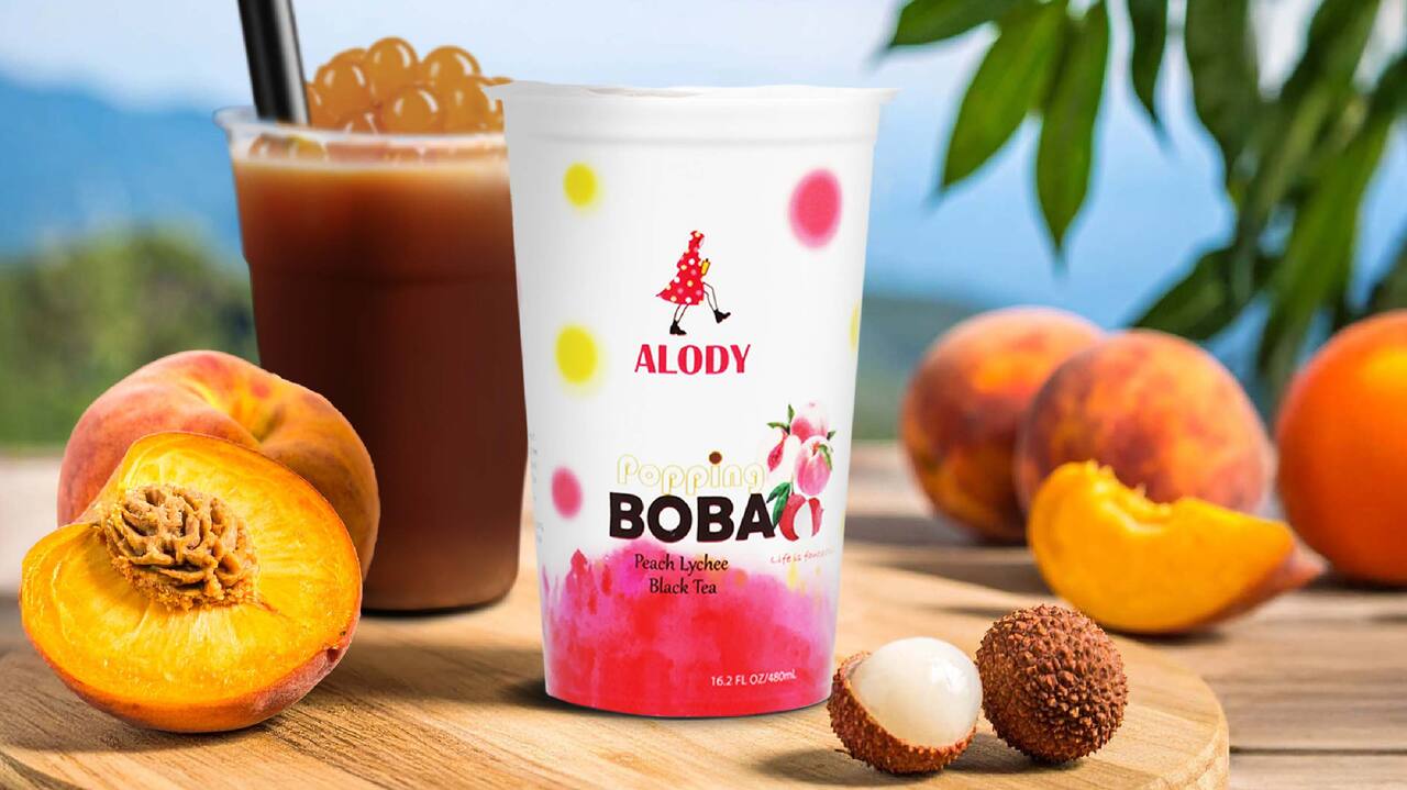 Popping bubble Tea In Cup Image