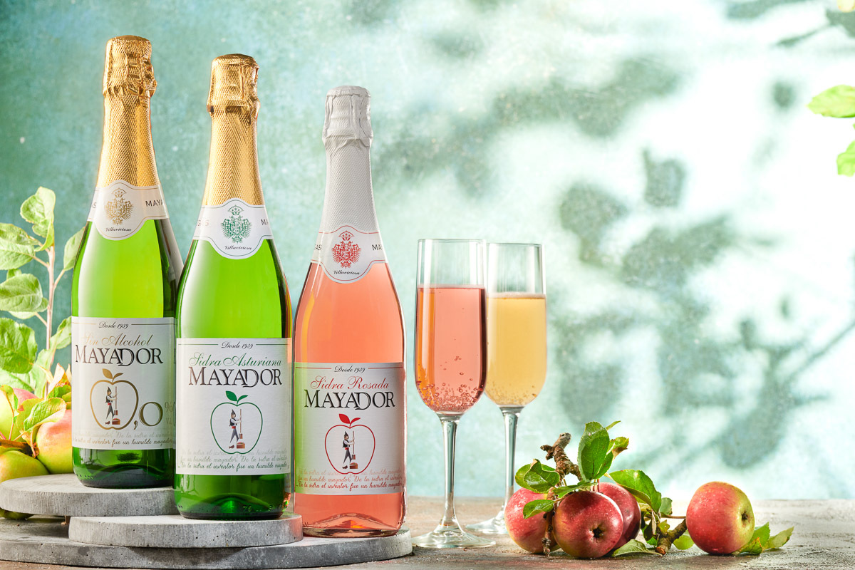 Sparkling cider - alcohol, non-alcohol and rosé MAYADOR, EL MAYU, FLOR DE POMA Image
