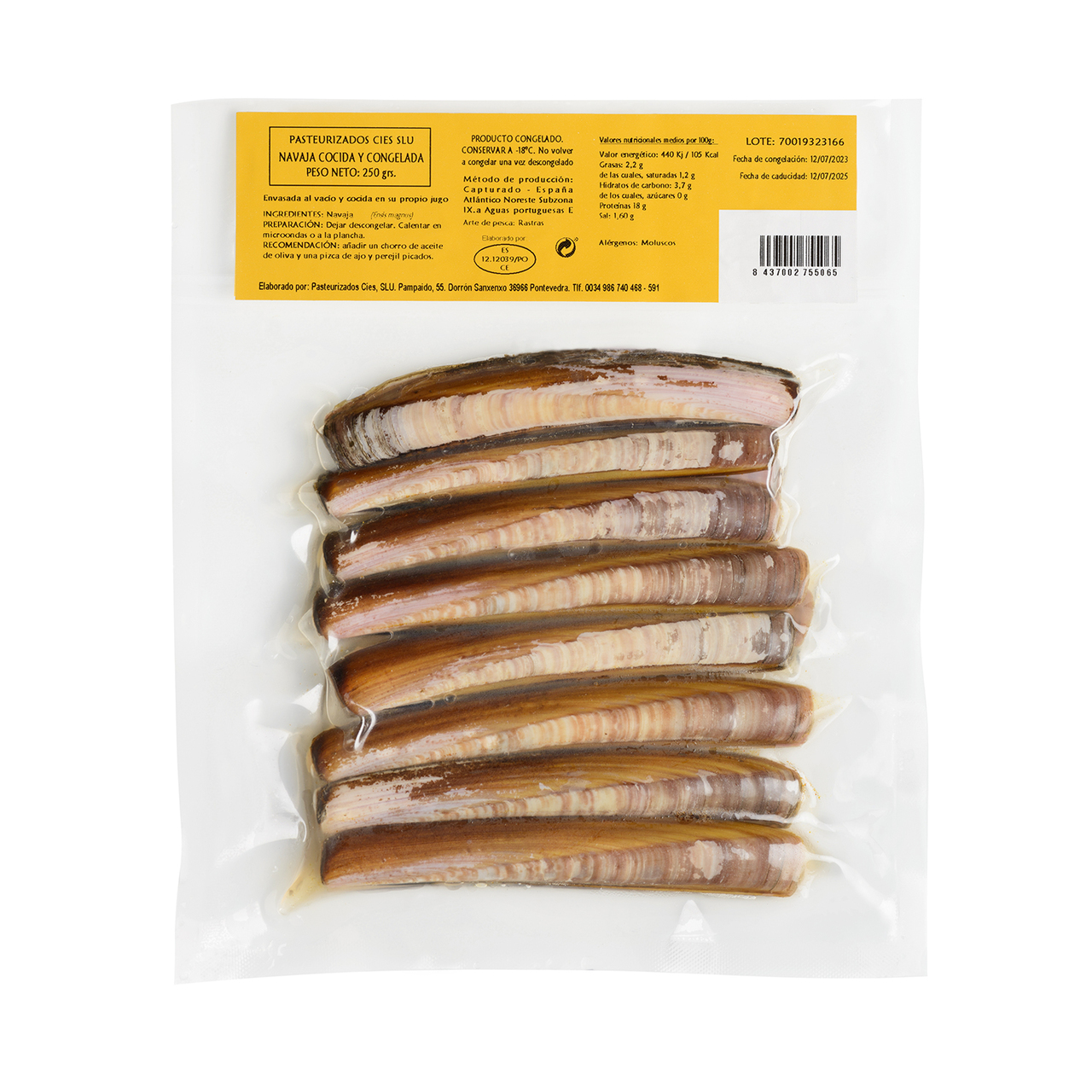 Galician Razor Clams Cooked in Their Own Juices – Ready to Eat Image