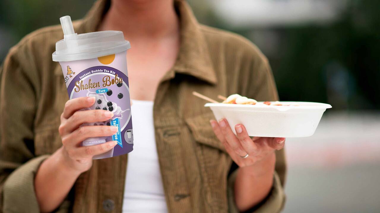Instant Bubble Tea In Cup Image