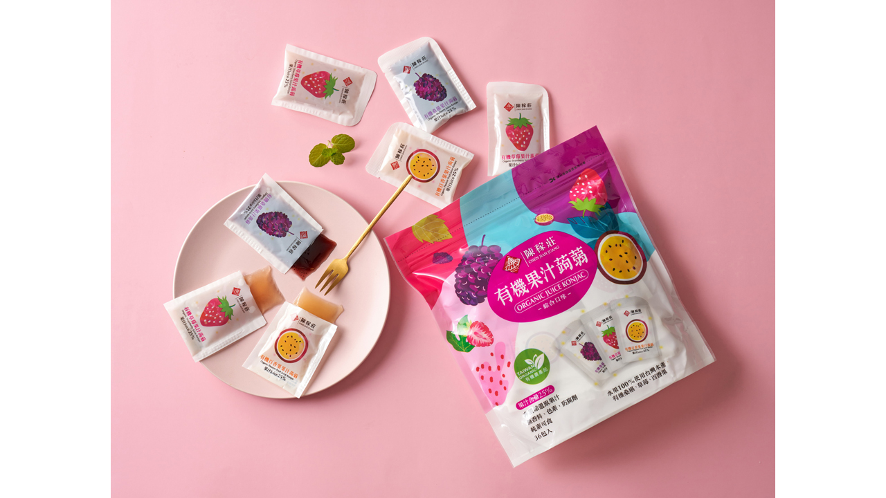 Organic Juice Konjac - Mixed Flavors (Mulberry, Strawberry, Passion Fruit) Image