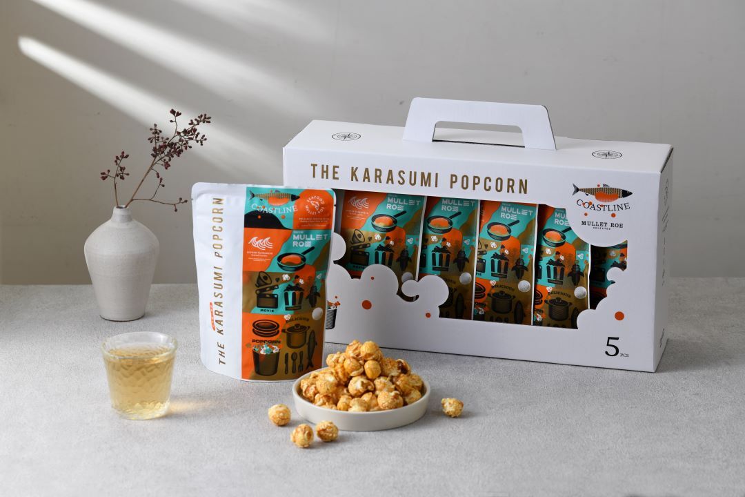 Mullet Roe snacks(popcorn, egg rolls) Image