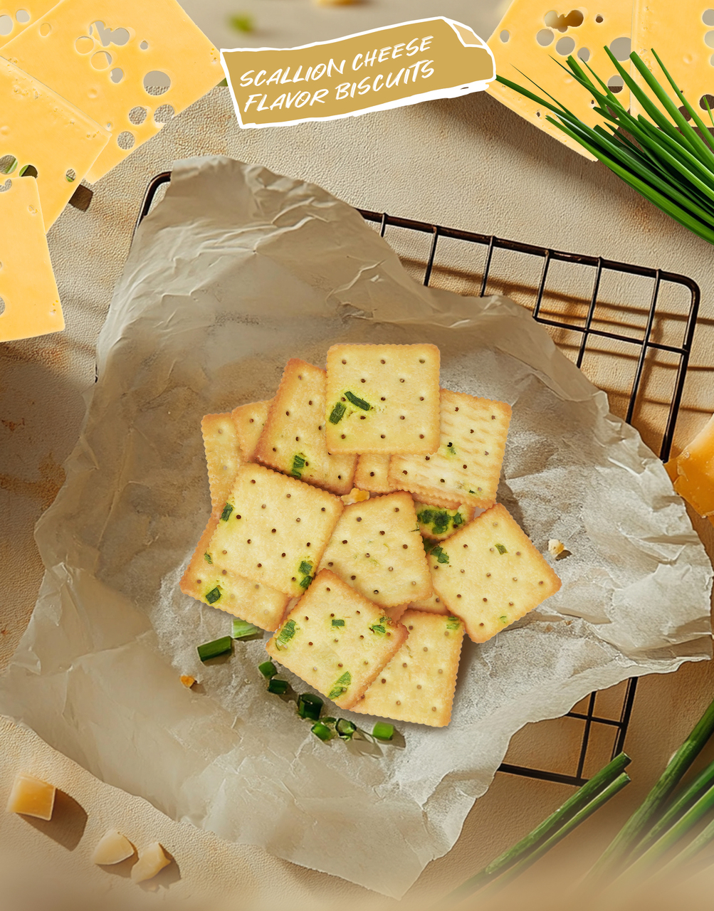 Scallion Cheese Flavor Biscuits Image
