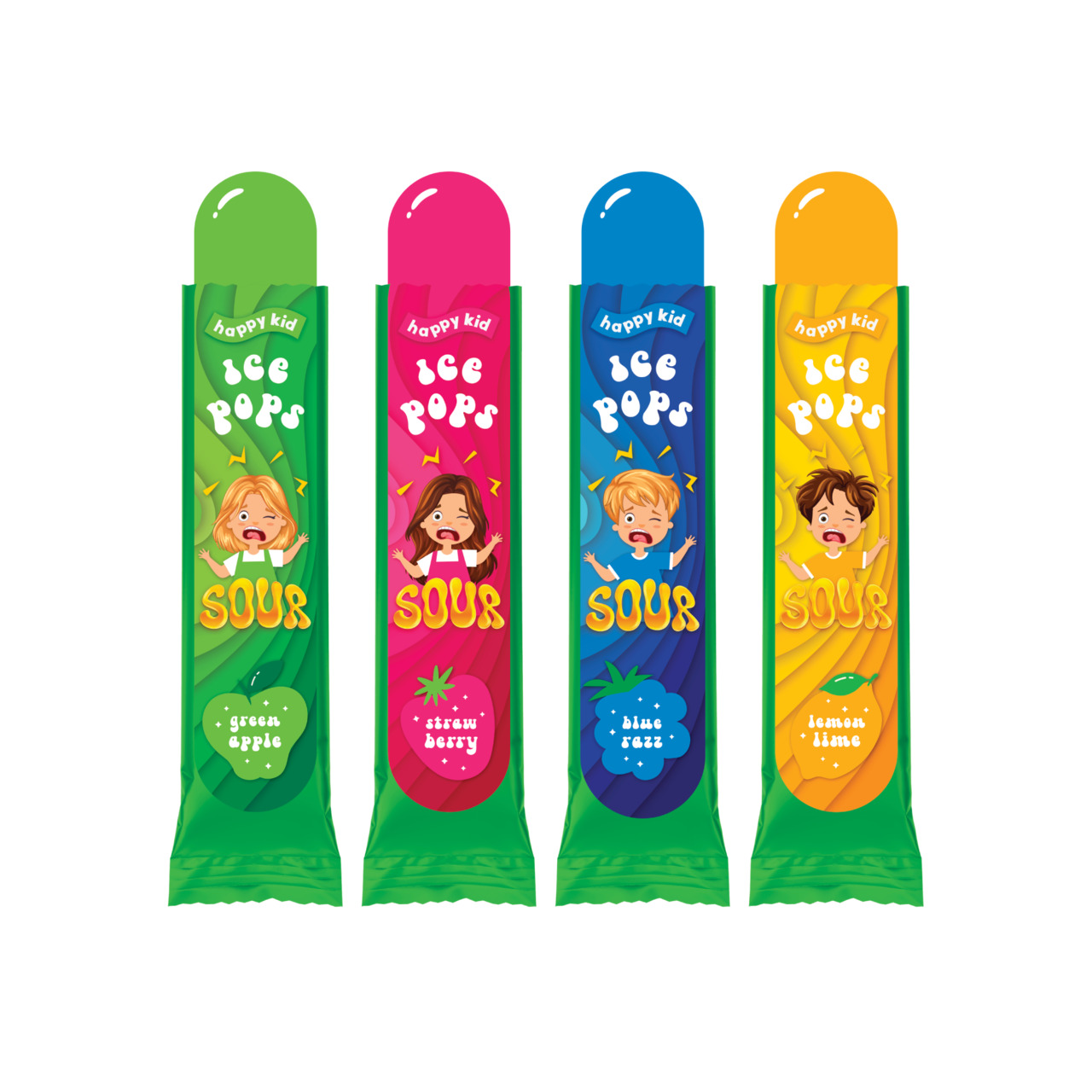 Happy Kid SOUR Ice Pops Image