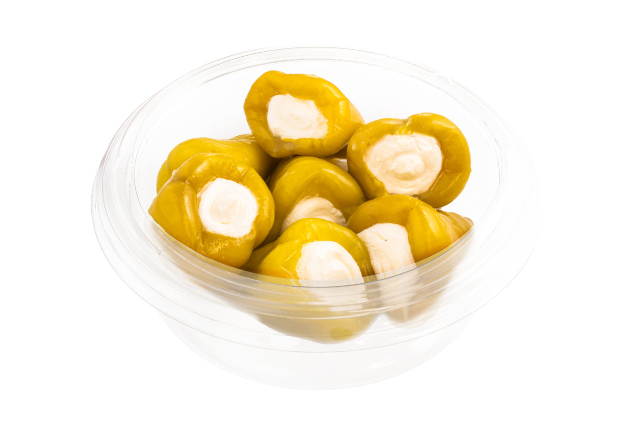 Green peppers with cream cheese Image