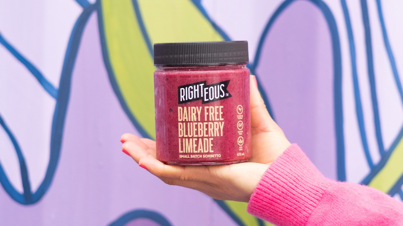 Righteous Dairy Free Blueberry Limeade Sorbetto  Image
