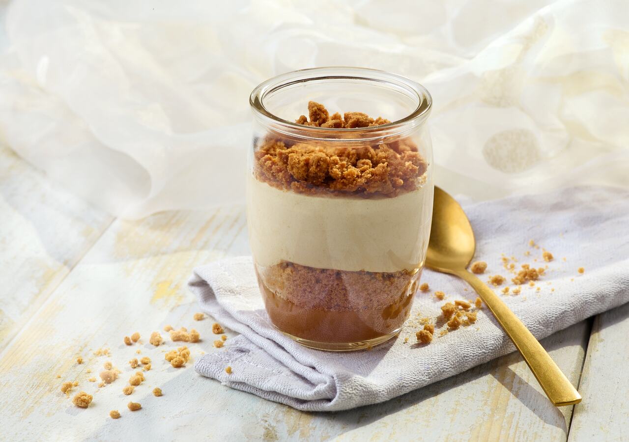 Premium Multilayered dessert in glass ramekin  Image