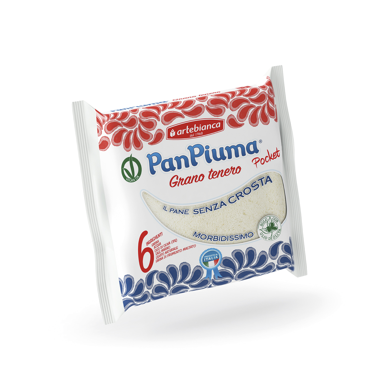 Pan Piuma crustless bread - pocket size Image