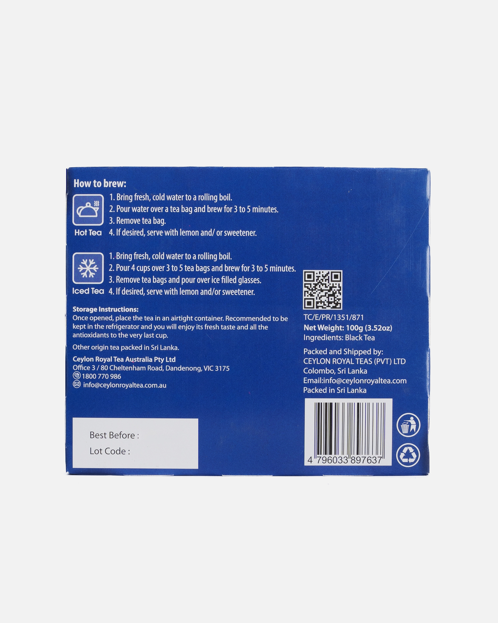 チャミ プレミアム紅茶 ティーバッグ 100袋 イメージ