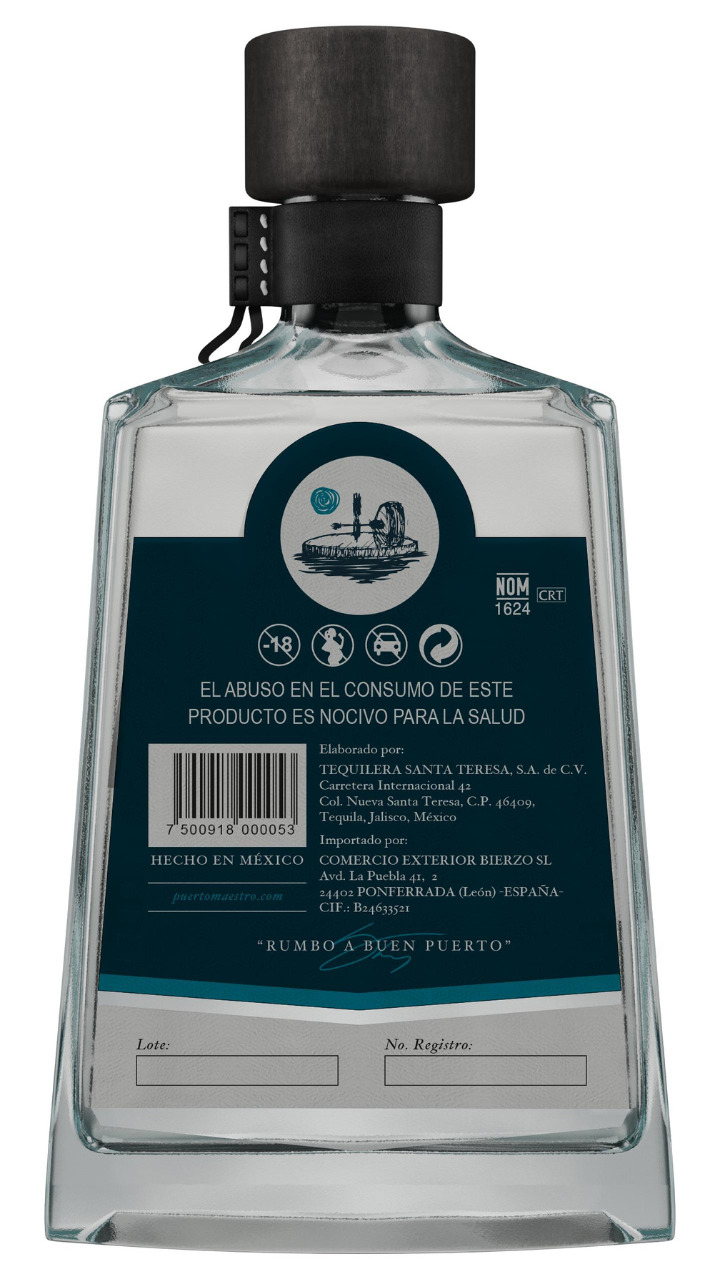 Tequila Puerto Maestro 100% de Agave, Plata, 700 ml, 40% Alc. Vol. Image