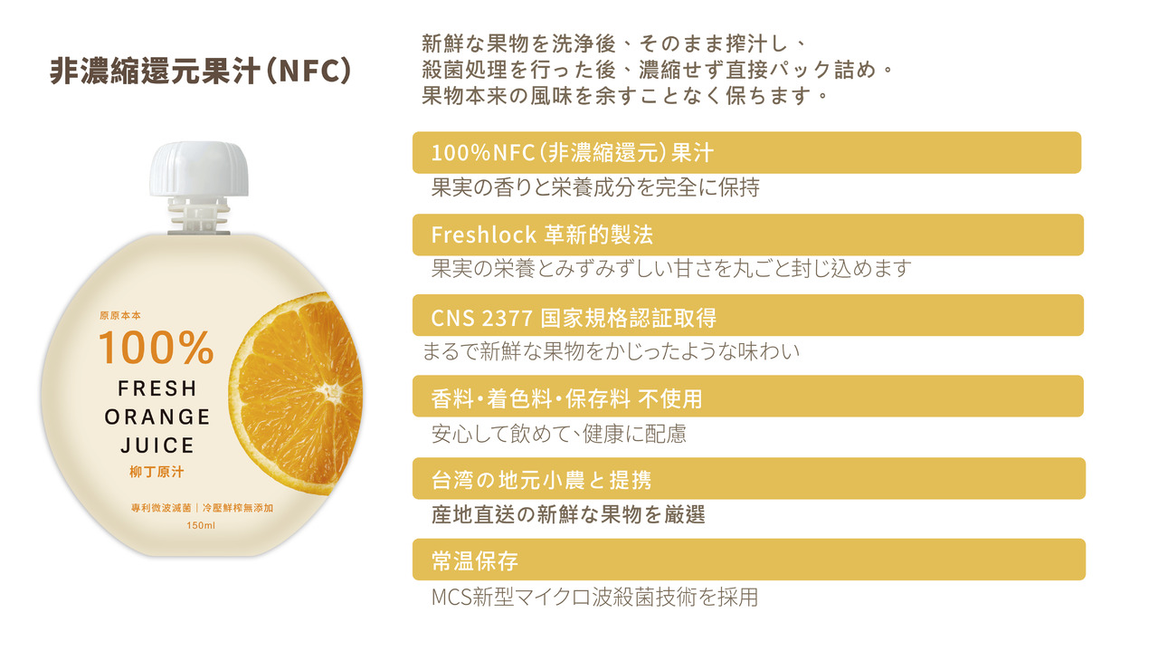 原原本本‐100％オレンジストレート果汁 イメージ