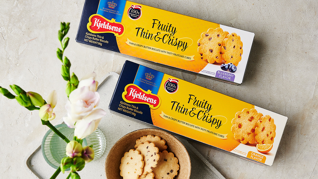 Kjeldsens Fruity Thin & Crispy 90g - Blueberry Flavour イメージ