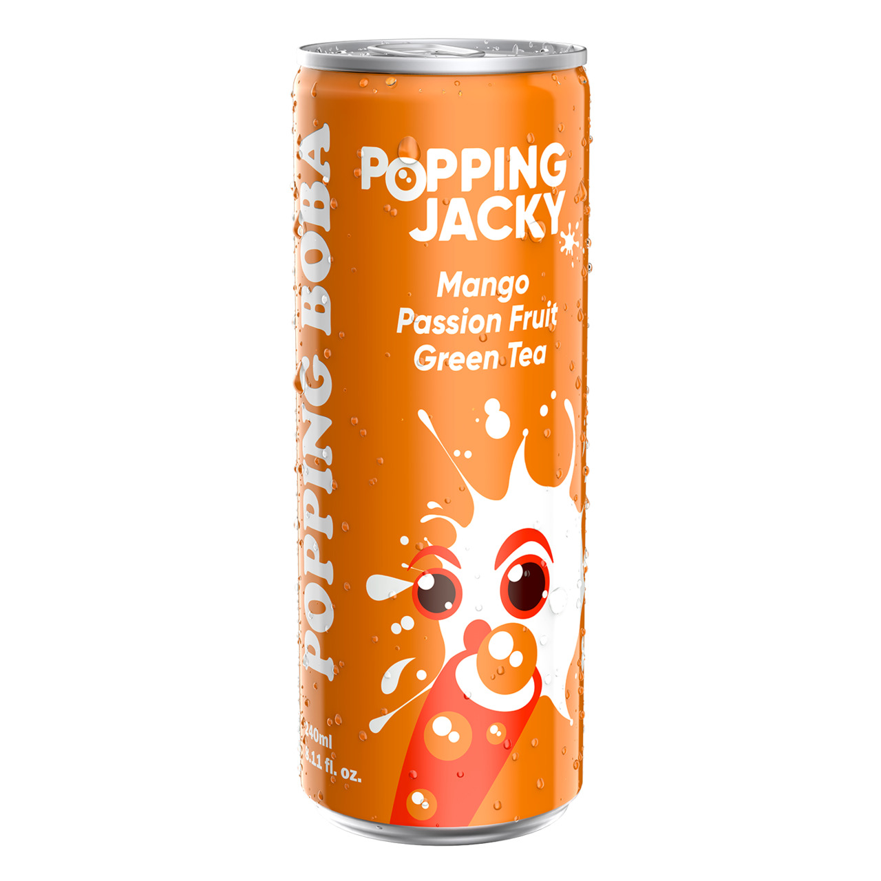 Mango passion fruit green tea drink with Popping boba  Image