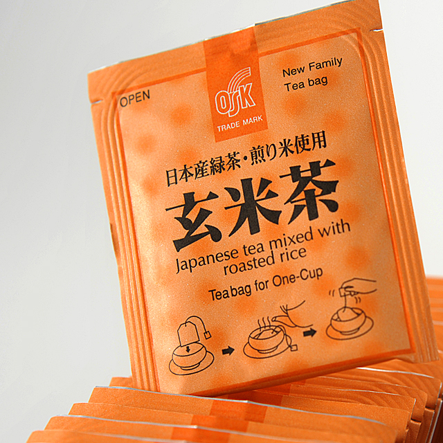 OSK NEW FAMILY JAPANESE TEA MIXED WITH ROASTED  RICE 2G X 20P X 14PCS Image