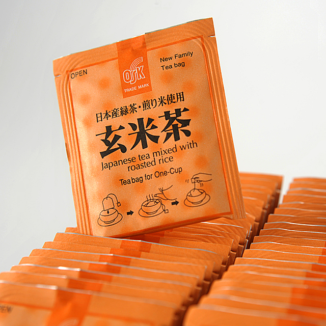 OSK NEW FAMILY JAPANESE TEA MIXED WITH ROASTED RICE 2G X 50P X 12PCS Image