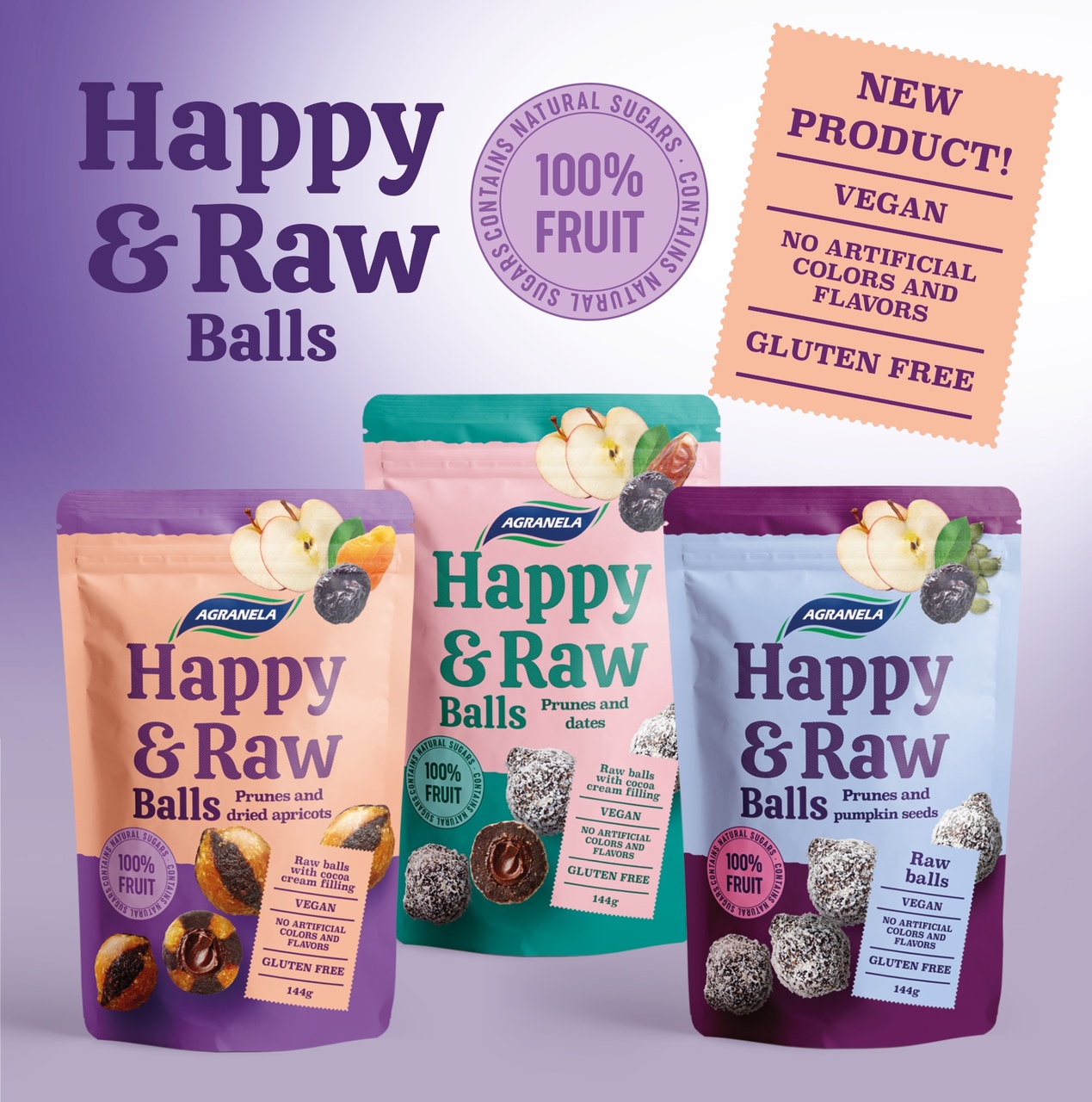 Happy Raw Balls prunes and apricot 144g Image