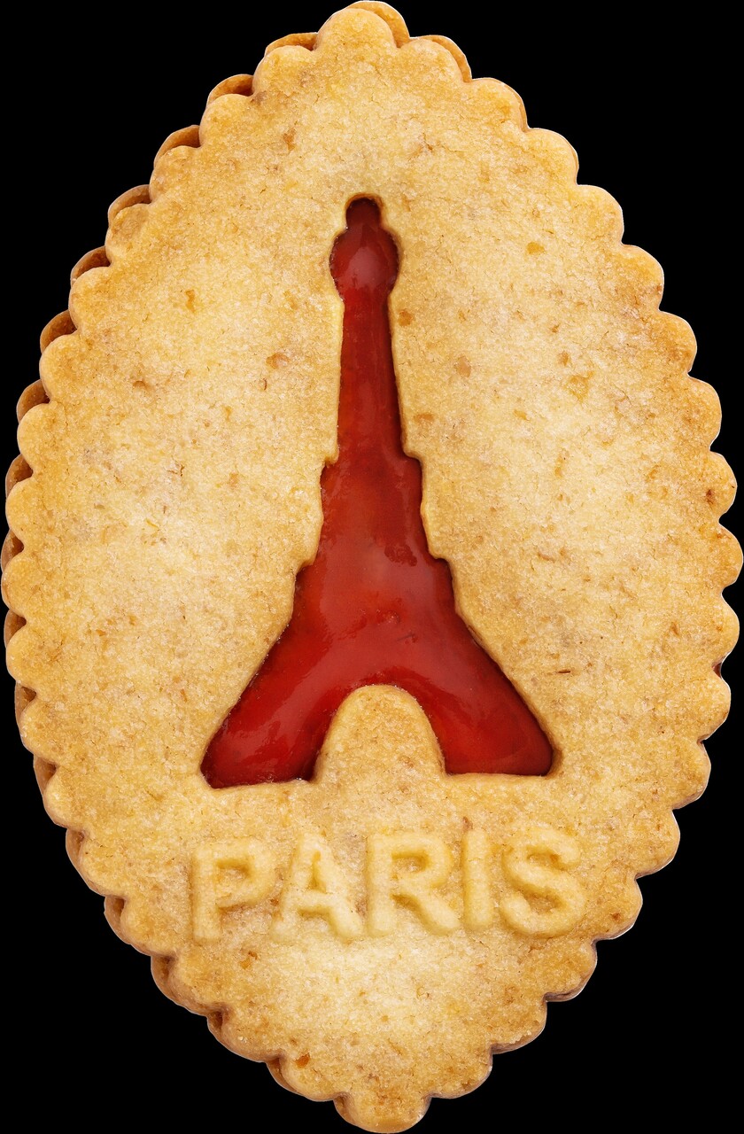 Strawberry Filled Sandwich Cookies - Biscuits de Paris Image