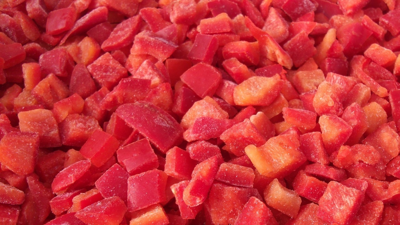 Frozen ( IQF ) vegetables - Red & green Peppers  Image