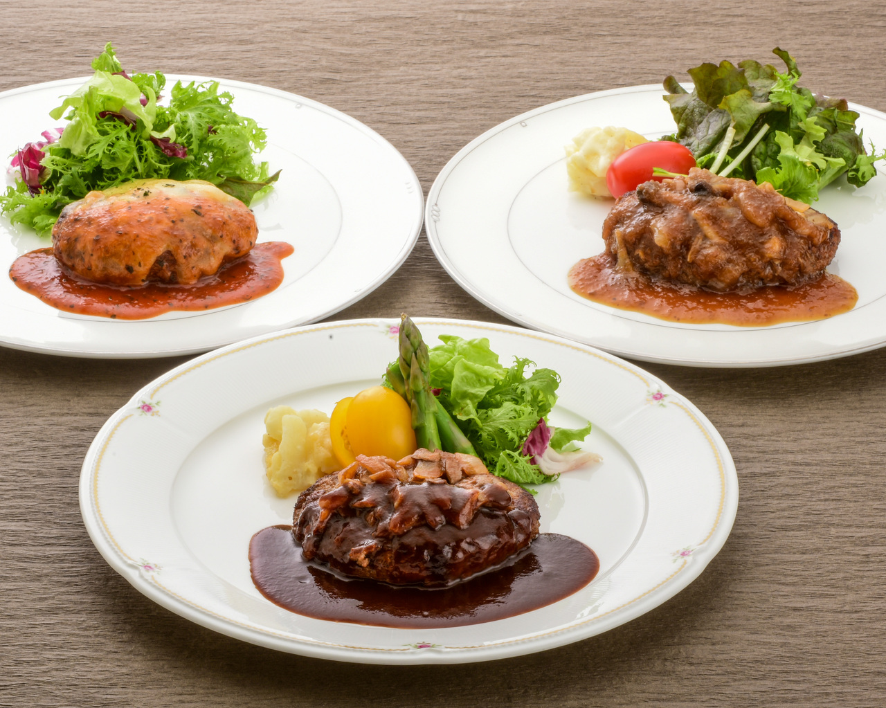 米沢牛入りハンバーグセット イメージ