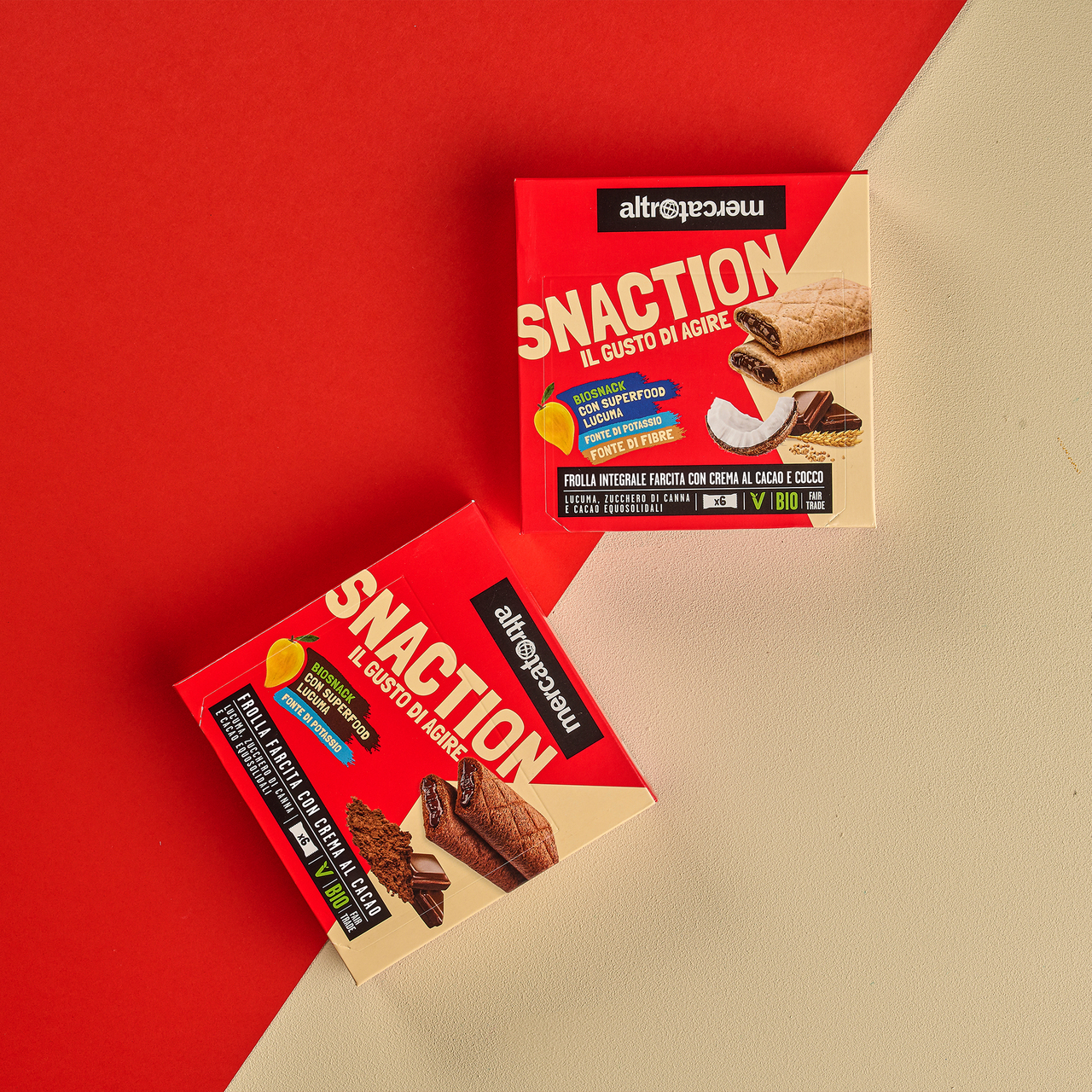 Dark shortcrust biscuit filled with cocoa and hazelnut cream. Pack of 6 bars (25 g each) Image