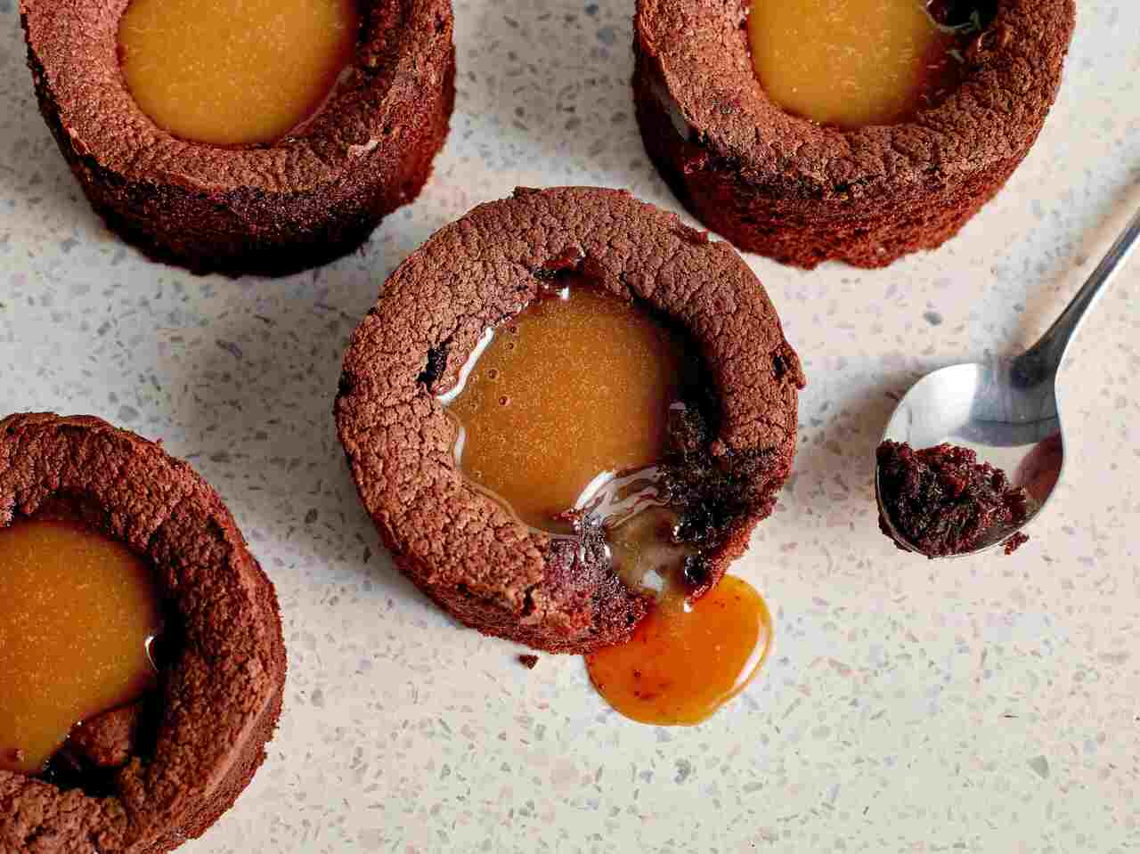 Belgian Chocolate Molten Cakes, Lava Cakes, Chocolate Fondant Image