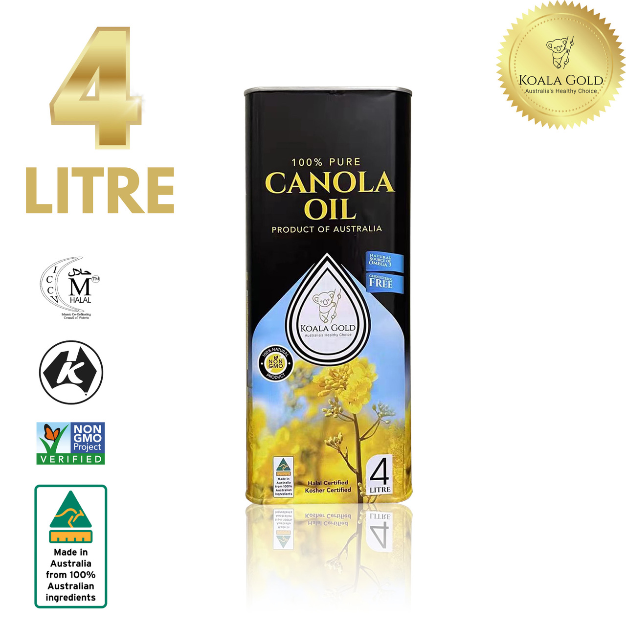 KOALA GOLD CANOLA OIL 4L  Image