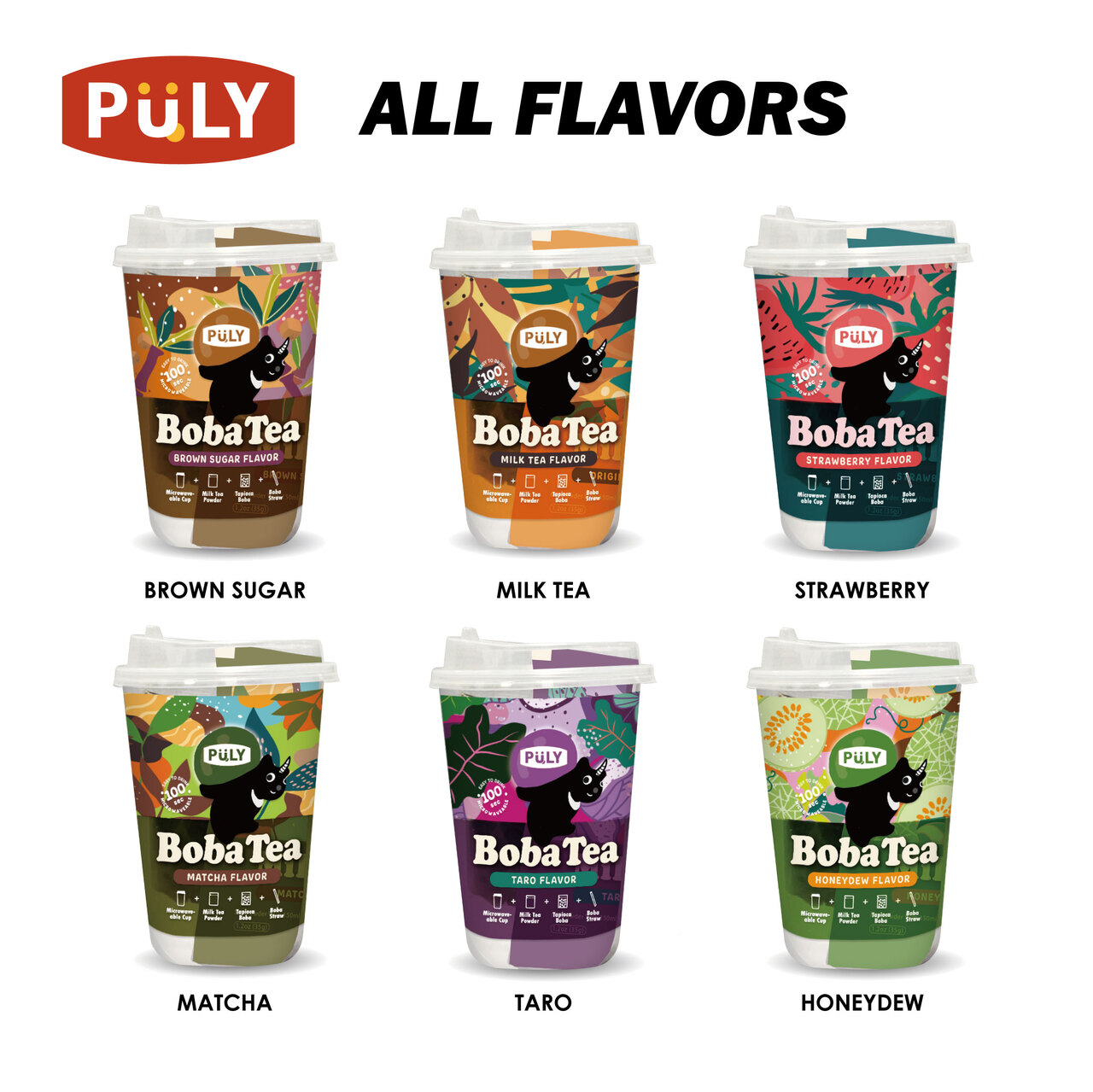 Ambient Temperature Instant Boba-Microwaveable Cup Kit イメージ