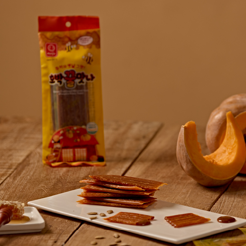 Korean Chewy Macaroni Snack(Pumpkin Honey Flavor) Image