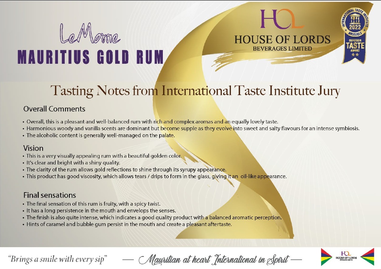 LE MORNE MAURITIUS GOLD RUM Image