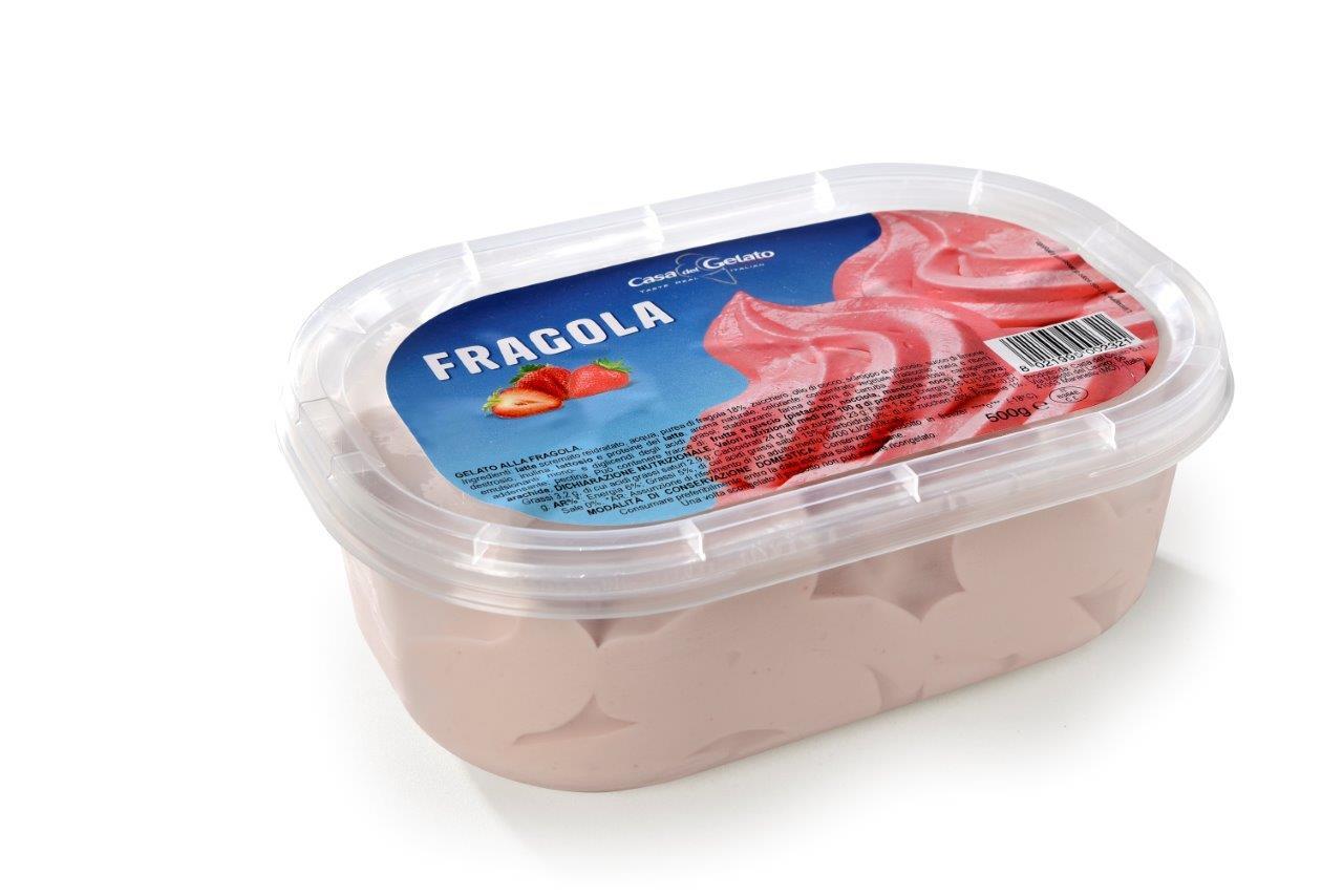 Gelato in plastic tub Image