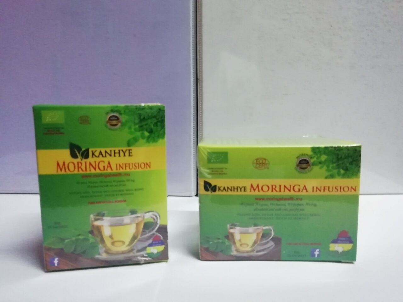 1. Moringa Tea/infusion  2. Moringa and hibuscus infusion  3. Moringa powder.   4. Moringa and ginger infusion 5. Moringa capsule Image