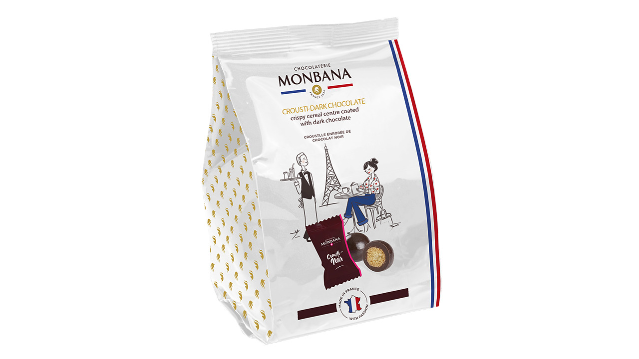 Crispy cereal centers coated in chocolate Image