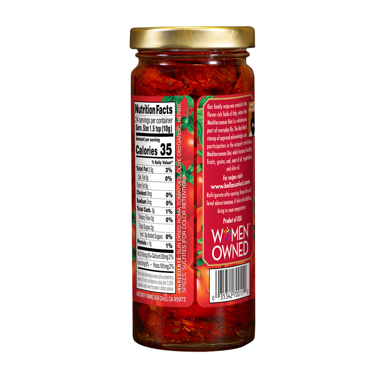 Bella Sun Luci Sun Dried Tomatoes in 100% Olive Oil Image