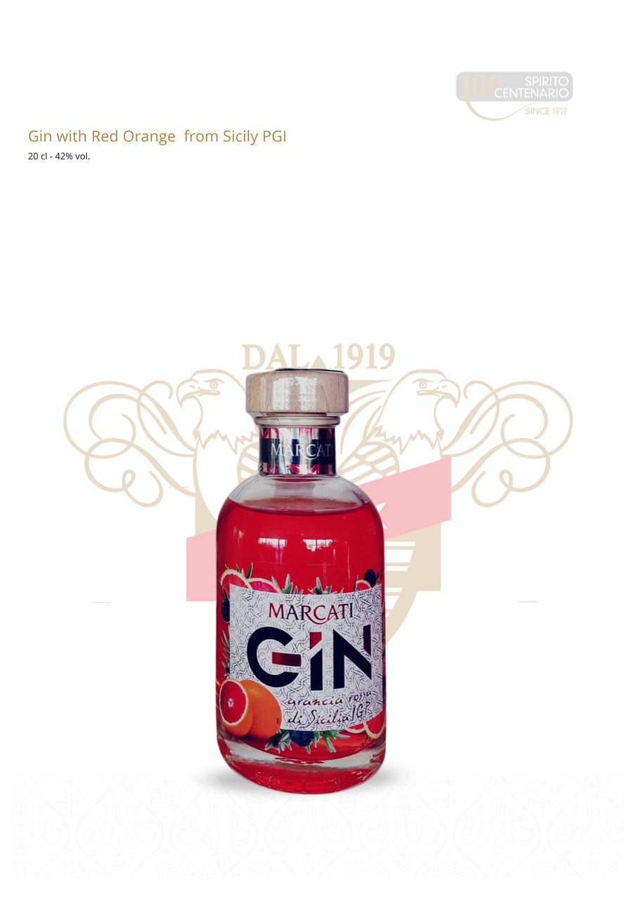 GIN WITH RED ORANCE DI SICILA PGI Image