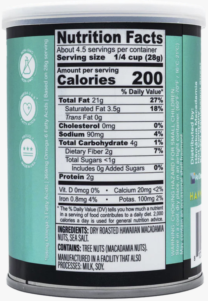 Hāmākua Macadamia Nut Co. - Lightly Salted Macadamia Nuts  Image