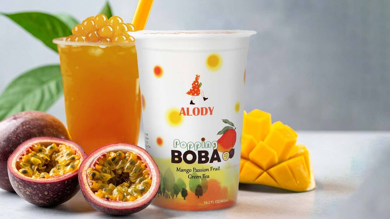 Popping bubble Tea In Cup Image