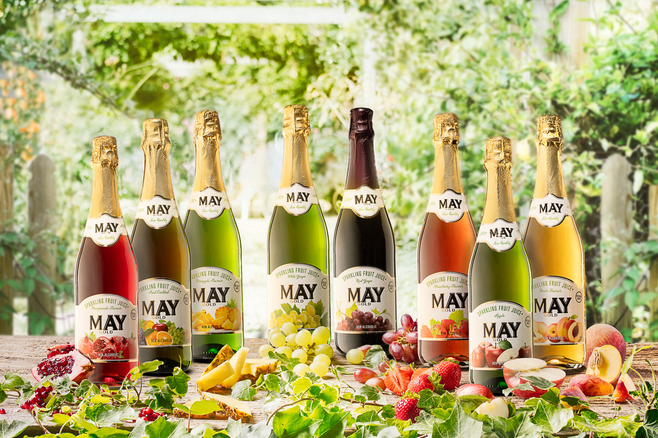 Sparkling juices - MAY  Gold, IBERIA, XANA, EL MAYU, MBusto.  Image