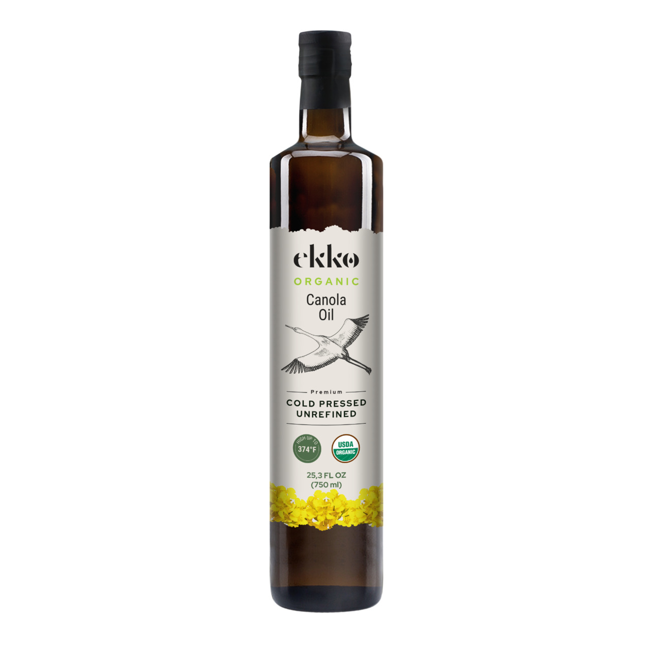 EKKO Organic Cold-Pressed Unrefined Canola Oil Image