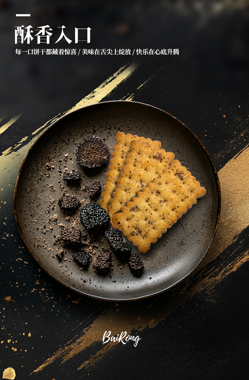 Black Truffle Cheese Flavor Crackers Image