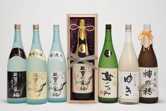 日本酒、お酢（玄米酢、酒粕酢、飲む酢など）、 お茶（はとむぎ茶） カレー（レトルトカレー、カレー粉） 、伊勢うどん、みかん（生果）、100％オレンジジュース、冷凍ピザ、冷凍和食惣菜など イメージ