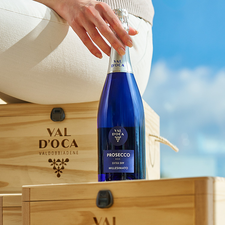 PROSECCO DOC Extra Dry Millesimato Blue Bottle Image