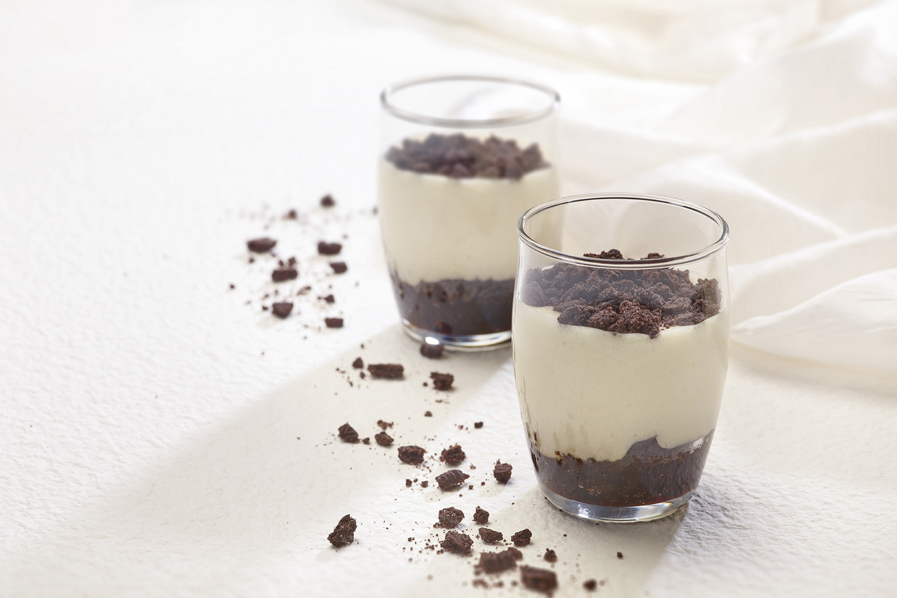 Premium Multilayered dessert in glass ramekin  Image